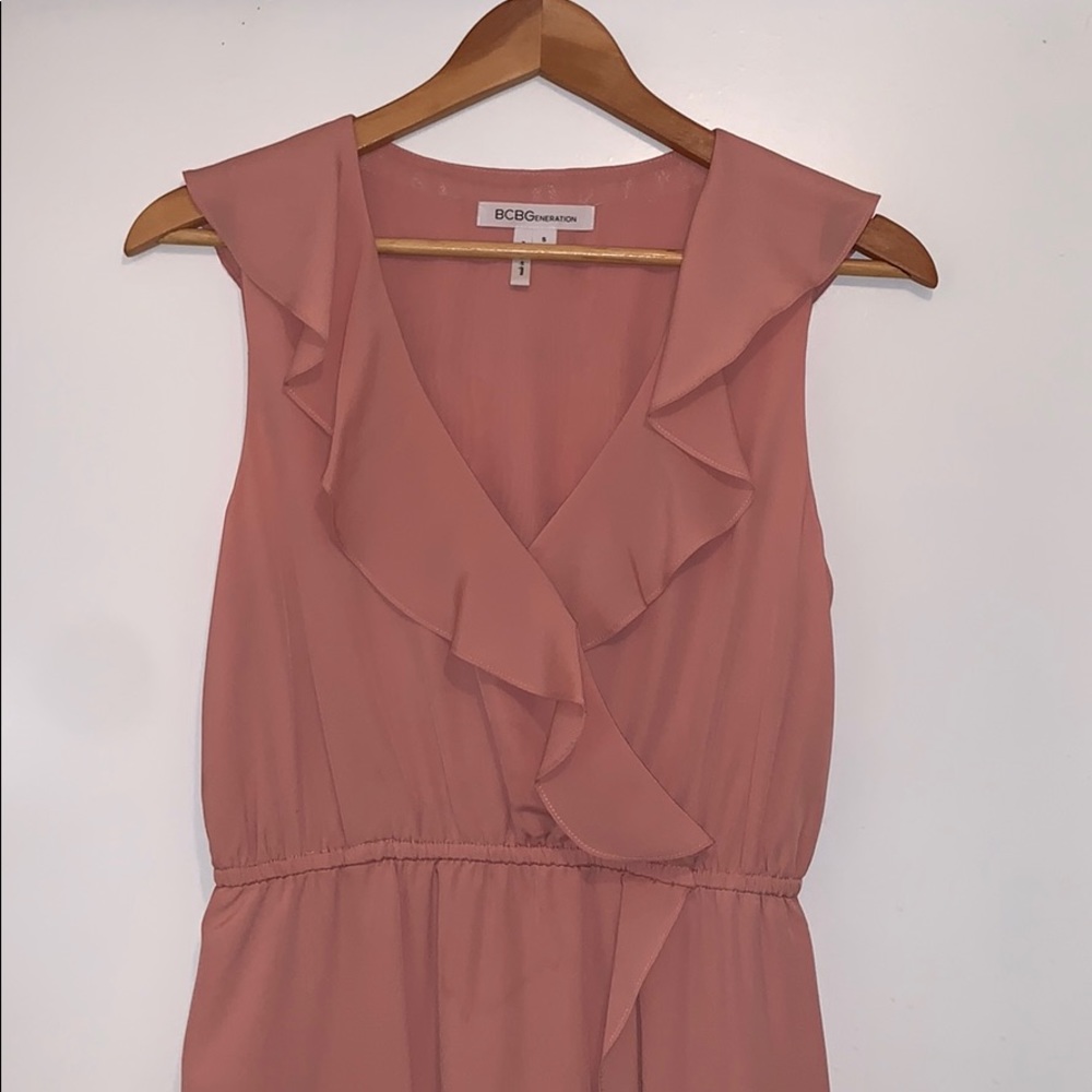 BCBGeneration Peachy Pink Faux Wrap Dress